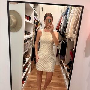 Lilly Pulitzer Cream Checkered Mini Dress